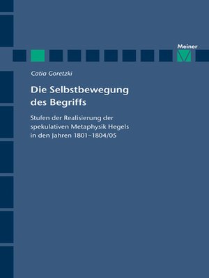 cover image of Die Selbstbewegung des Begriffs